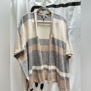 100% cashmere poncho cardigan